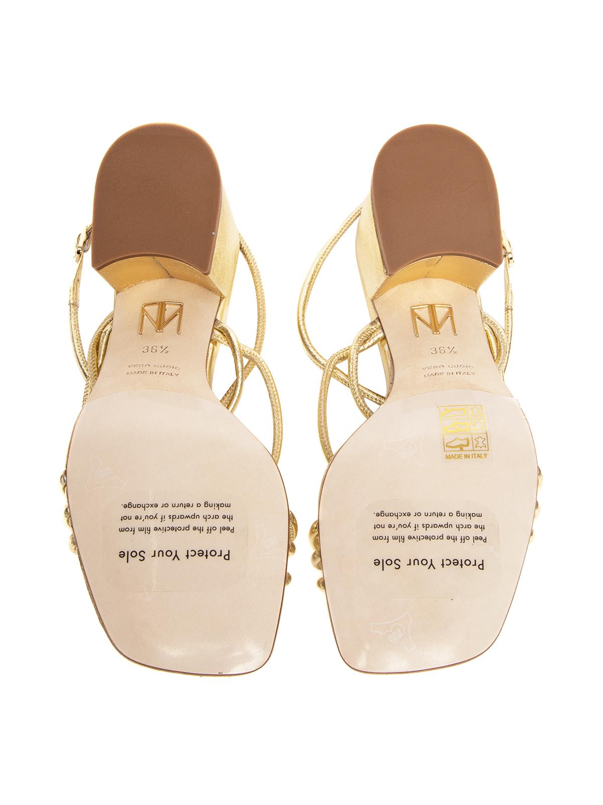 Tamara Mellon Women's Strappy Block Heeled Sandals For Sale 1