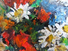 Fleurs dans un vase. Peinture originale d' Impasto