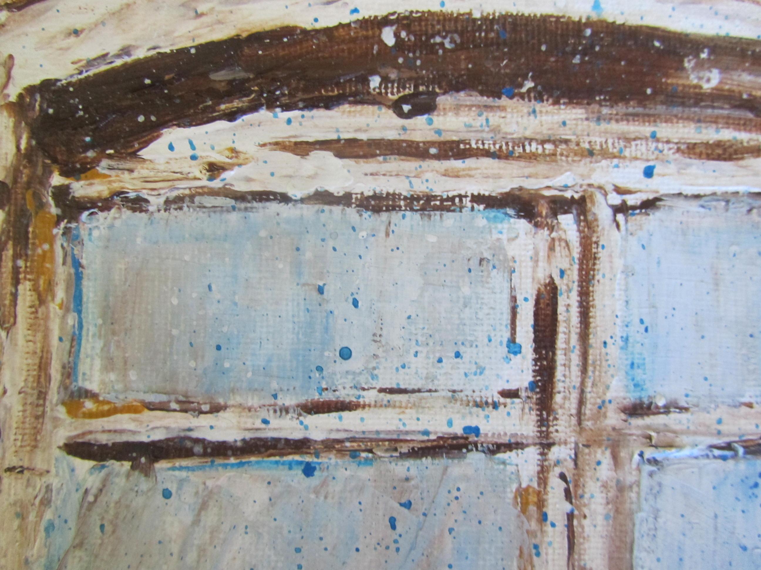 In attesa. Impasto originale - Still-Life Painting Grigio di Tamara Pavlovska