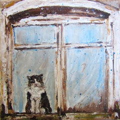 Waiting. Impasto original painting