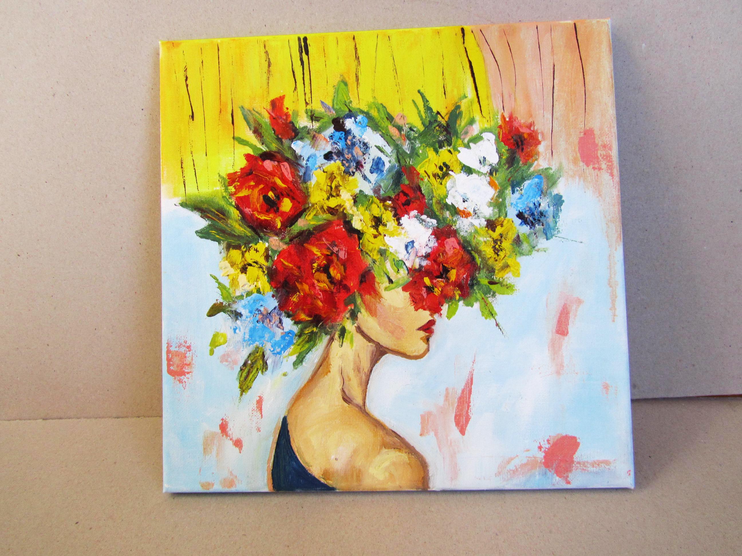 Donna - estate.  dipinto originale - Painting di Tamara Pavlovska