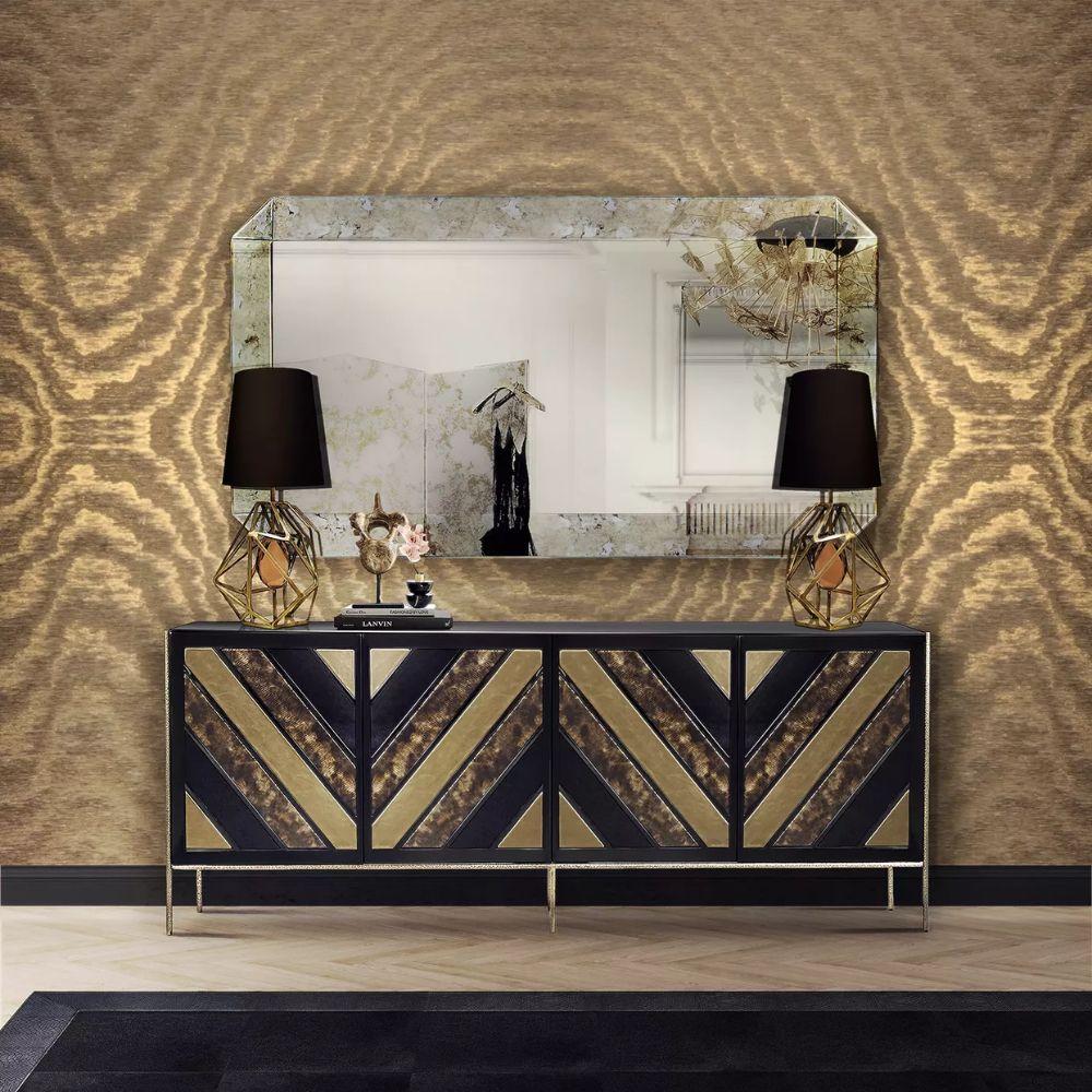 Hand-Crafted Tamara Rectangular Mirror For Sale