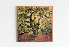 Angel oak tree. Landscape Oil Painting