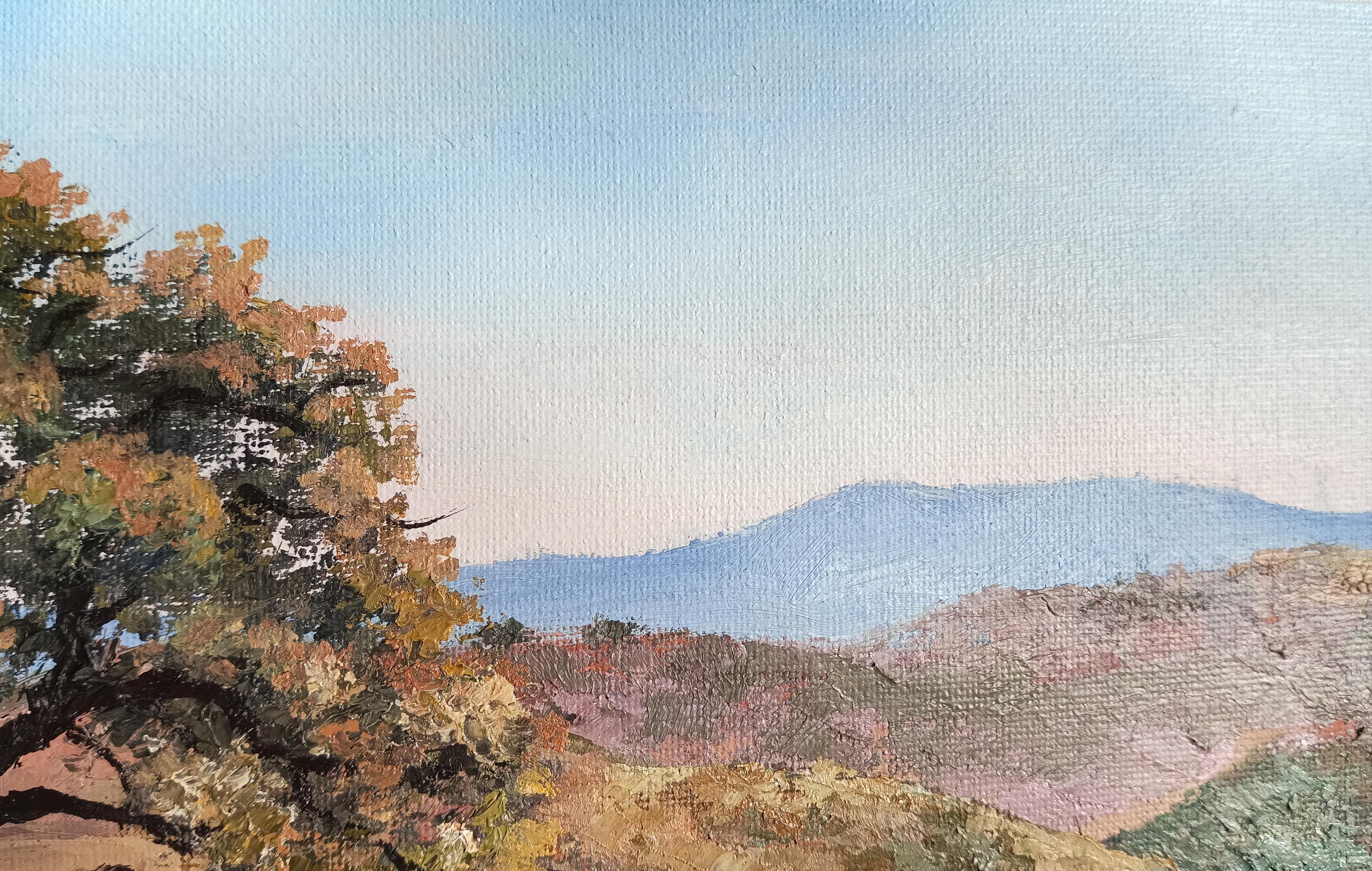 Attraente albero di quercia California Hille Landscape. Pittura originale ad olio - Painting Impressionismo di Tamara Rozinskay (Makhotina)