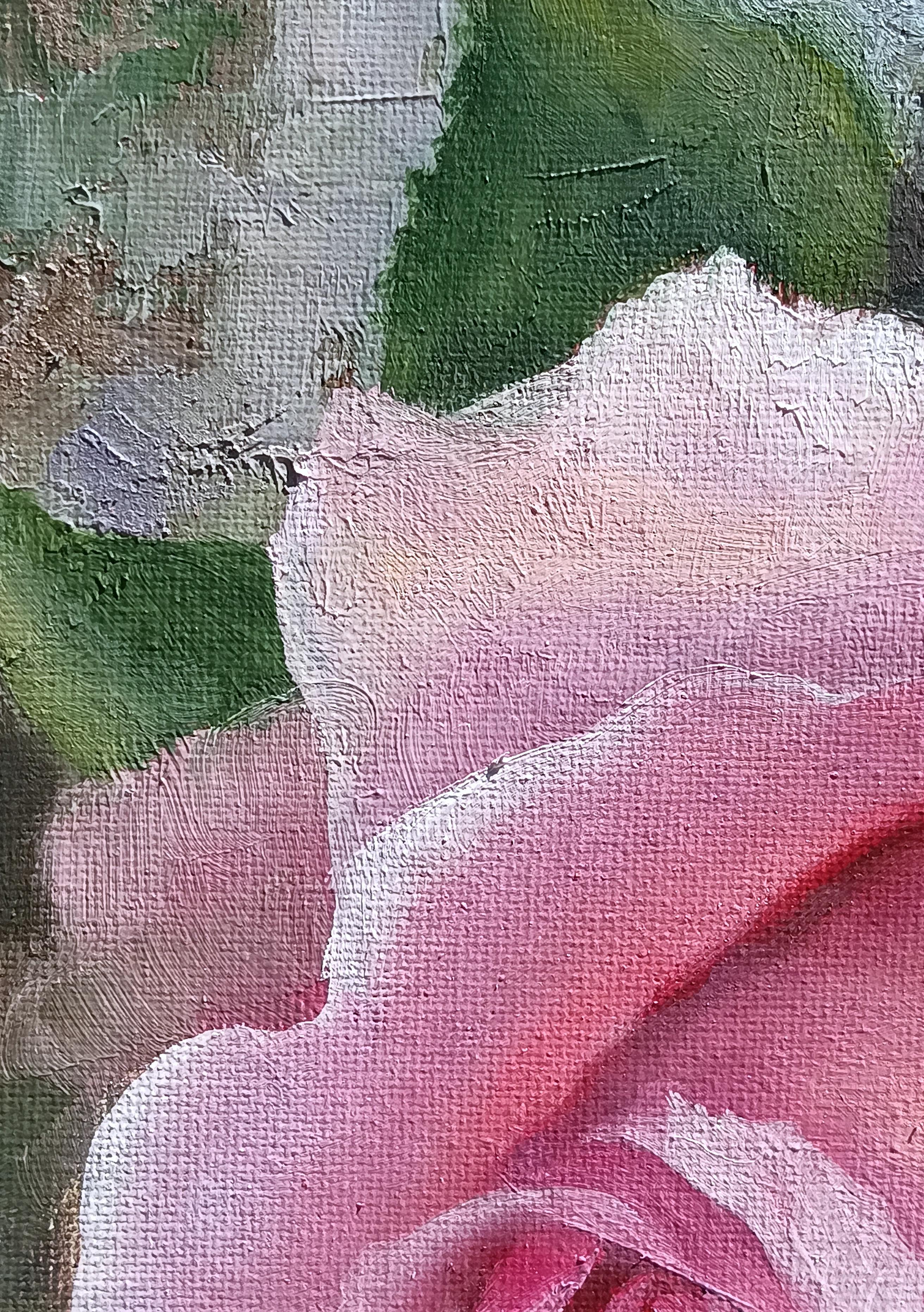 Erröten der Morgendämmerung (Grau), Still-Life Painting, von Tamara Rozinskay (Makhotina)