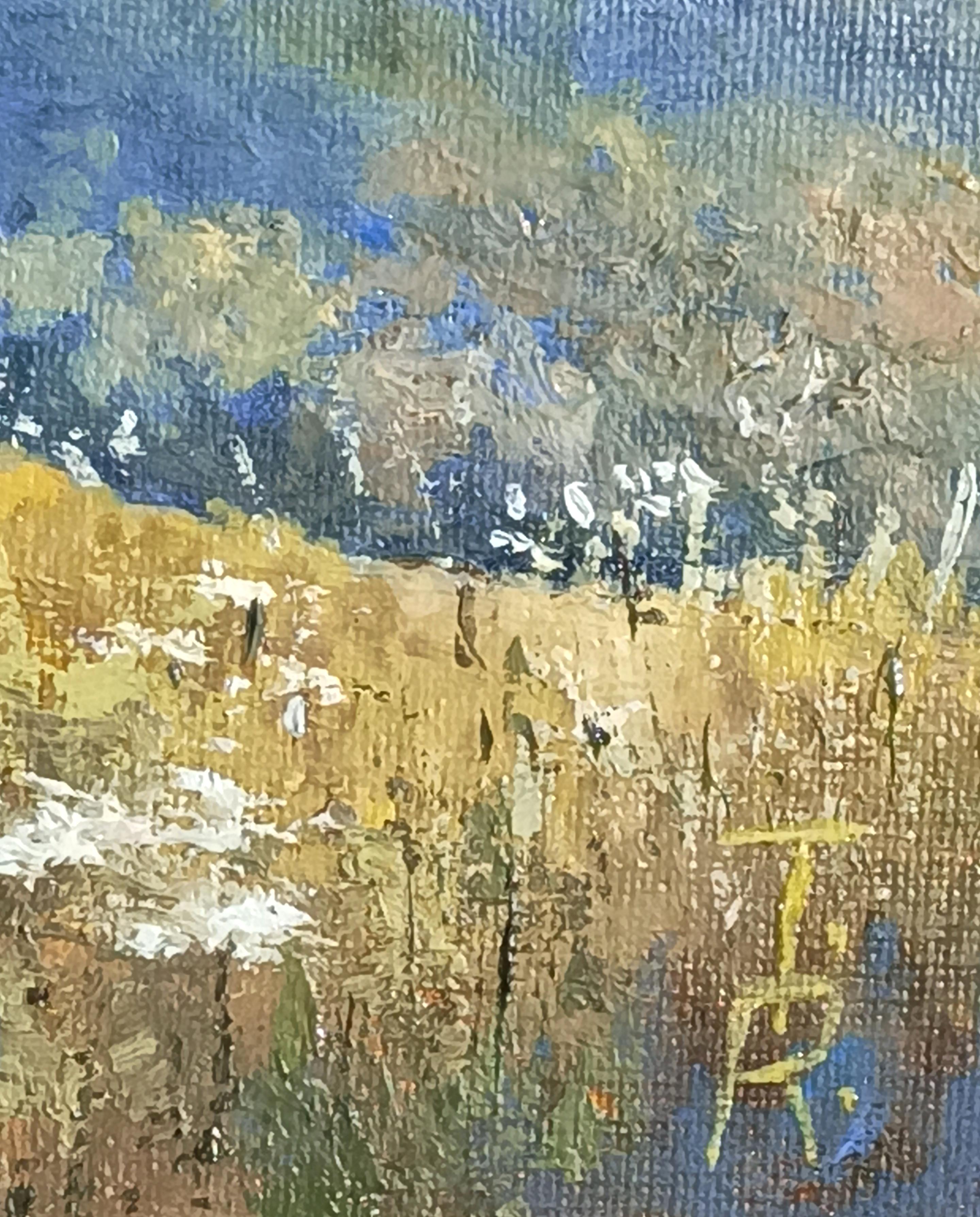 Más cerca del cielo - Paisaje al óleo con roble - Painting Impresionista de Tamara Rozinskay (Makhotina)