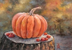 Shining Pumpkin - Oil Painting Still Life