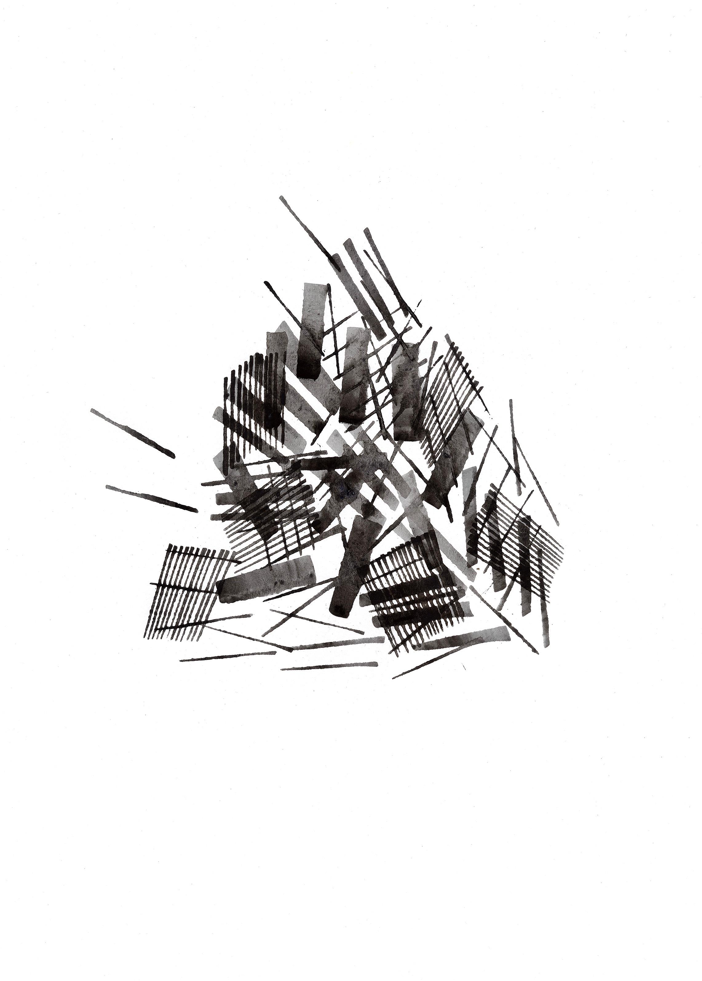 Abstract Painting di Tamara Vermunt - No.1 MonoChrome