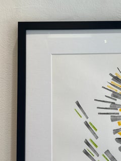 No.18 MonoChrome: Abstract Painting, Gouache on Black Paper, 2010+