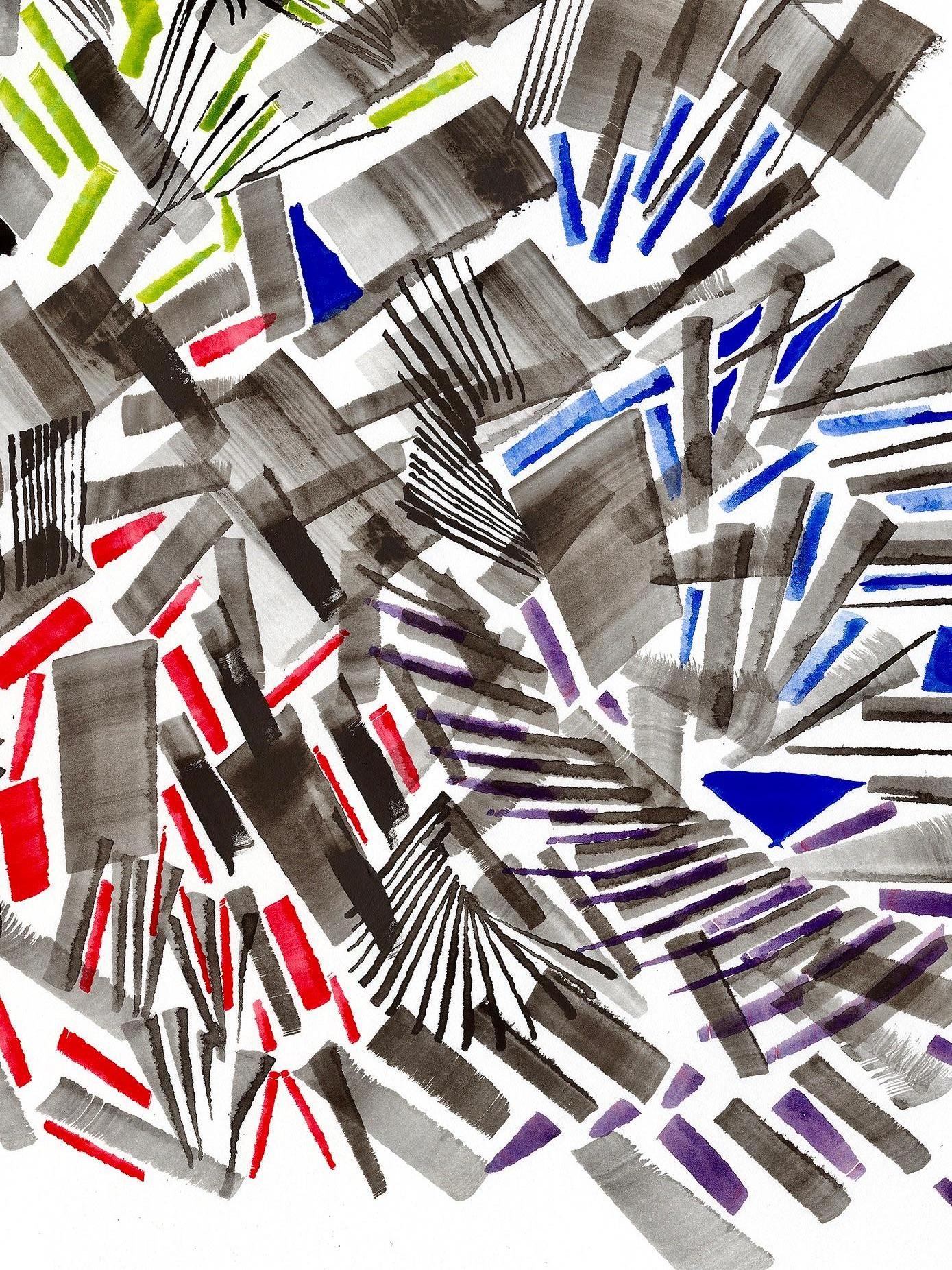Nei dipinti di Tamara Vermunt, il bianco e il nero simboleggiano la luce e l'oscurità, non solo come concetti di colore ma come forze che creano forma e movimento. Utilizzando guazzo e pastello su carta nera, l'artista crea un'interazione dinamica