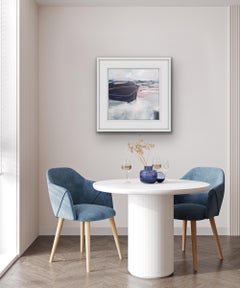 Beyond the Trees, Semi Abstract Landscape Painting, English Abstract Art, Surrey