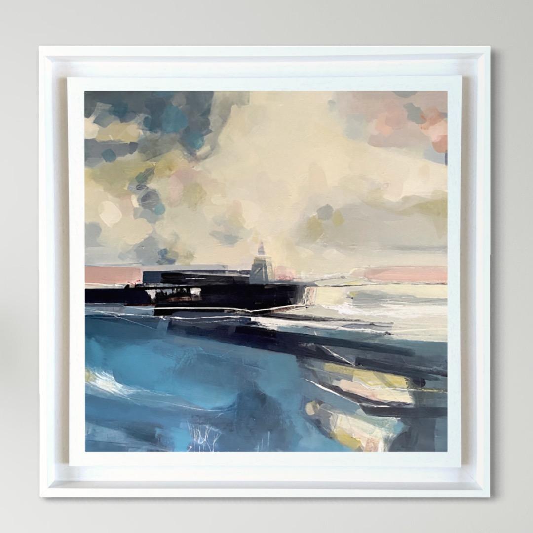 Hartland Watch, Semi Abstract Landscape Painting, Lighthouse Art For Sale 9