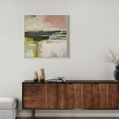 Lullaby, Abstract Landscape Painting, South Downs and Devon, Mixed Media Art