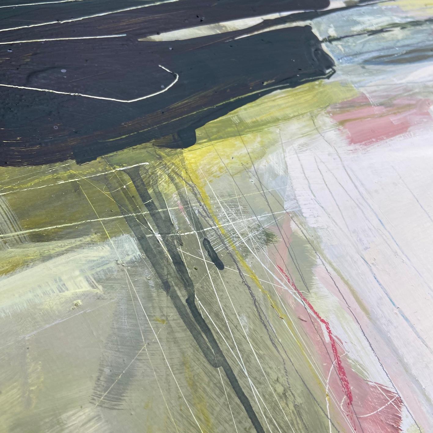 Lullaby, Abstract Landscape Painting, South Downs and Devon, Mixed Media Art 2