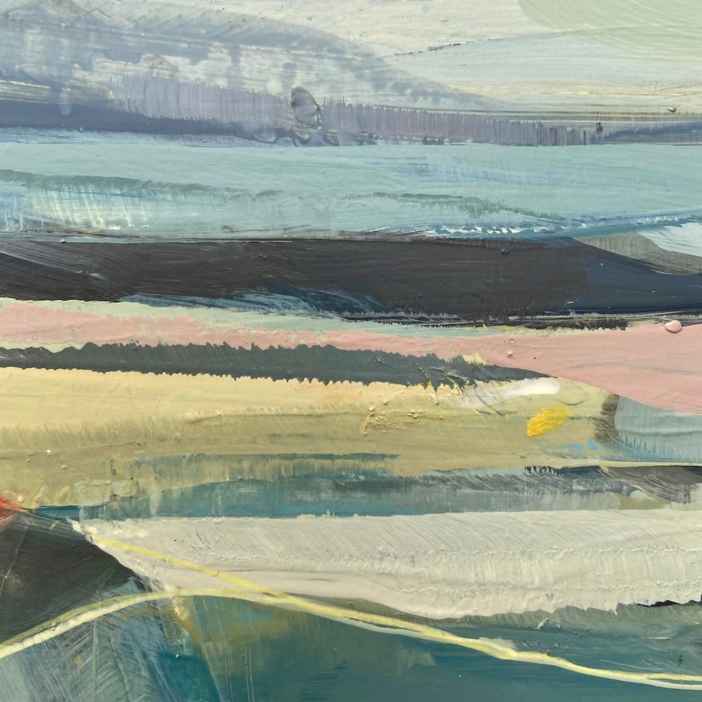 Resonant Lines, South Downs, Original art, Semi Abstract Landscape Painting For Sale 4