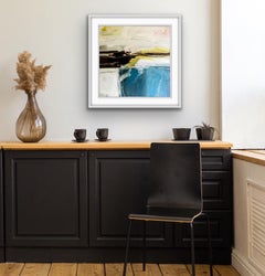 Tamara Williams, Unearthed, green and blue semi-abstract landscape painting