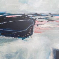 Toward the sea, original landscape painting, abstract art, seascape