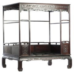 Tamarind wood four-poster bed - 19th century