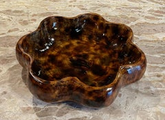Tamarind Wood Scalloped Edge Bowl, Indonesia, Contemporary