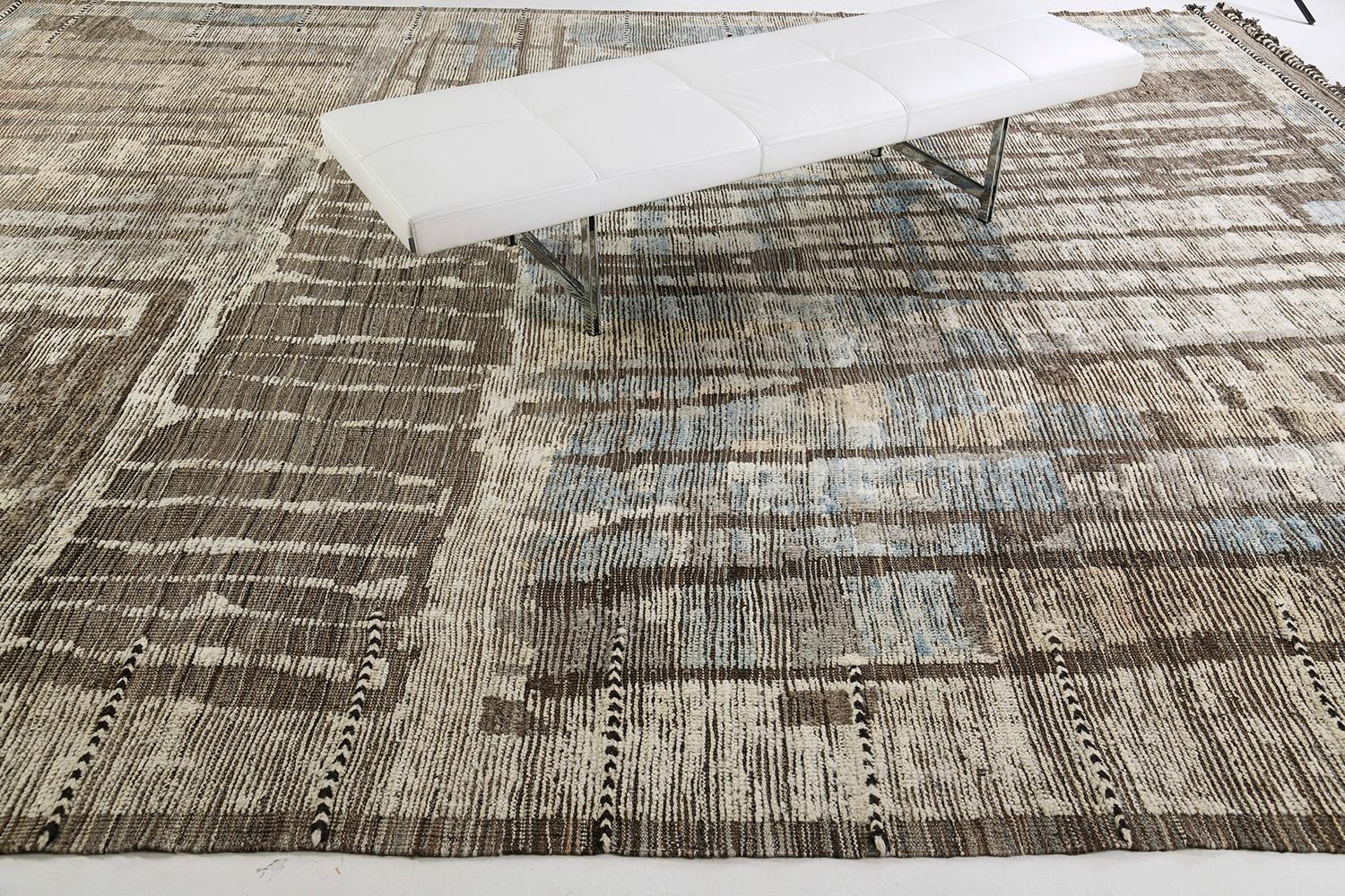 Tamarix is made of elegant wool and timeless design elements. The weaving of earthy tones and contemporary elements is what makes the Atlas Collection so unique and sought after. Mehraban's Atlas collection is noted for its saturated color,