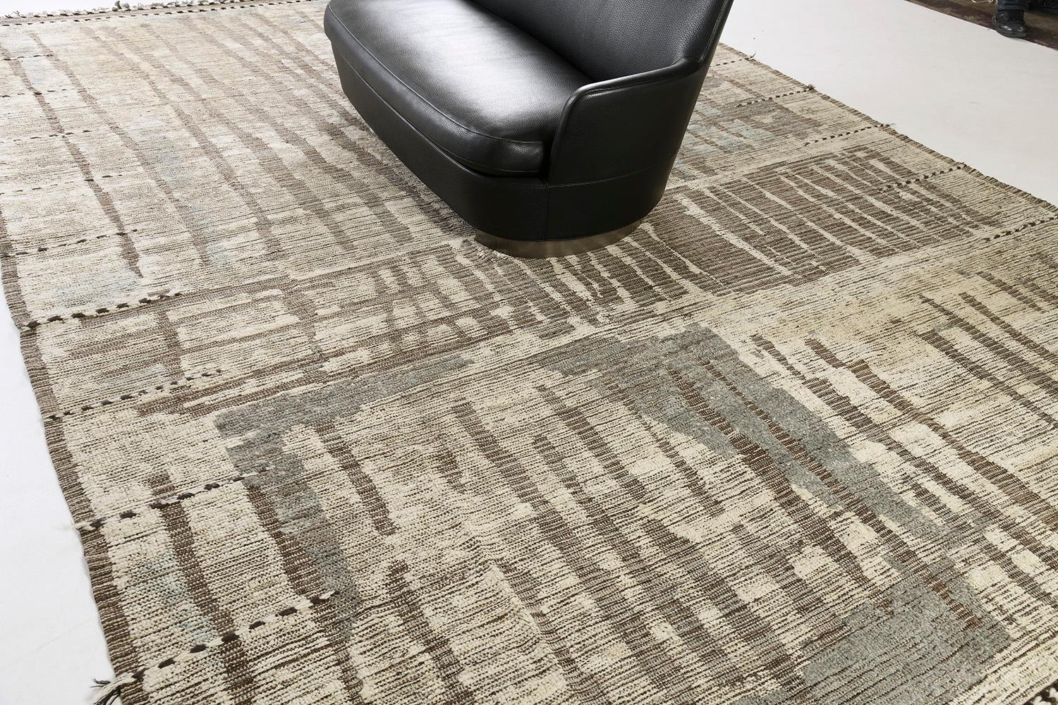 Tamarix is made of elegant wool and timeless design elements. The weaving of earthy tones and contemporary elements is what makes the Atlas Collection so unique and sought after. Mehraban's Atlas collection is noted for its saturated color,