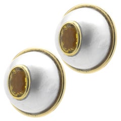 Pendientes Tambetti de Oro Amarillo de 18 Kilates con Citrino y Perla Mabe