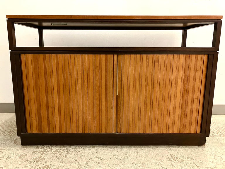 Mid-Century Modern Tambour Door Cabinet by Edward Wormley for Dunbar, Model 959 For Sale