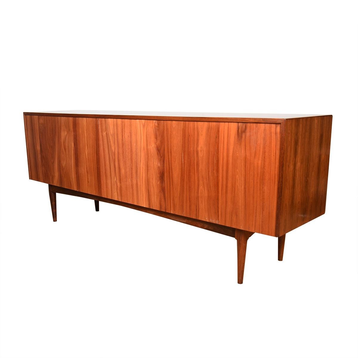 Mid-Century Modern Tambour Door Credenza in Danish Modern Rosewood with Finished Backside