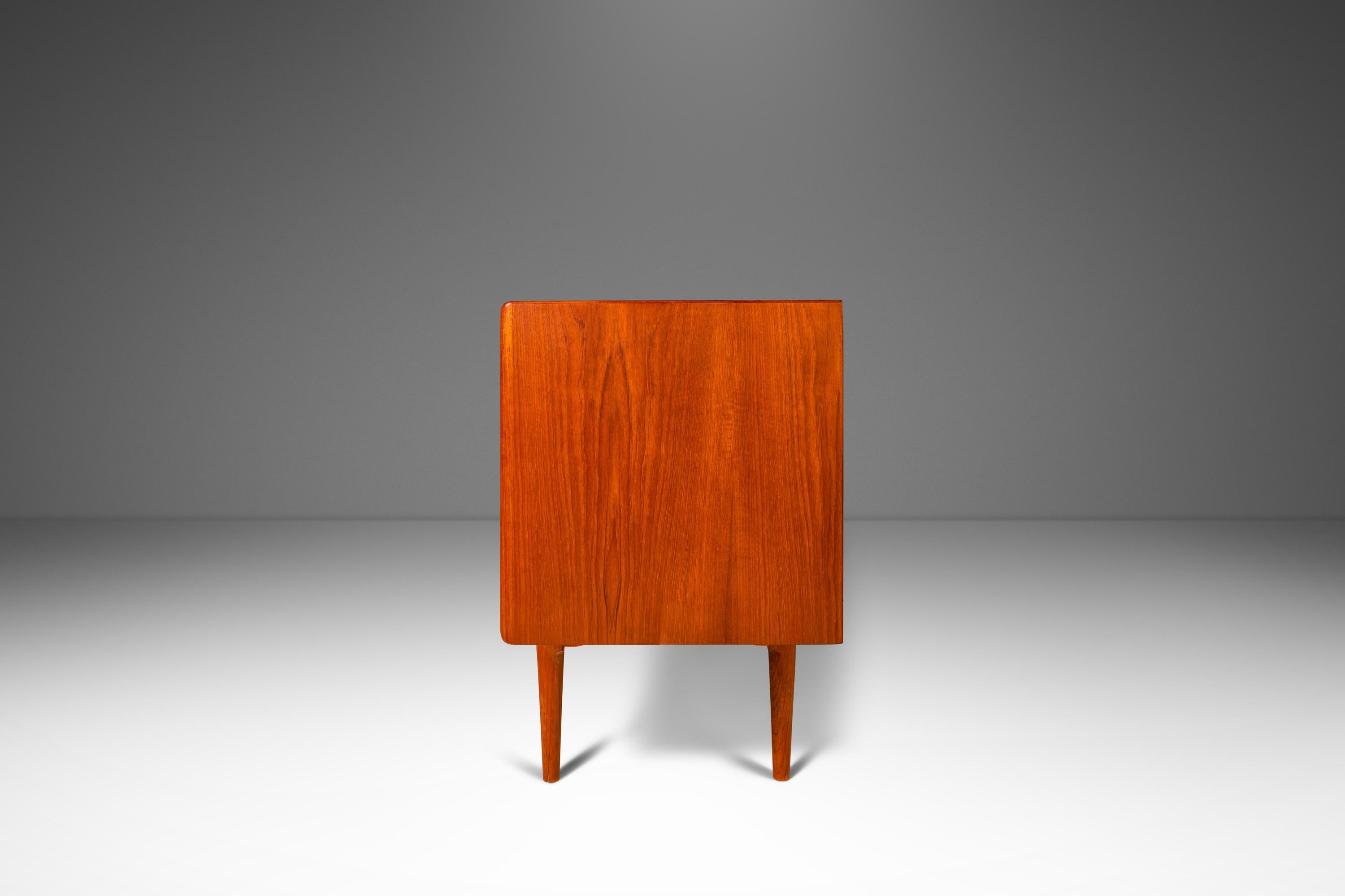 Danish Tambour Door Credenza in Teak by Bernhard Petersen, Denmark, c. 1960's