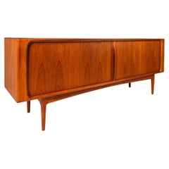 Tambour Door Credenza in Teak by Bernhard Petersen, Denmark, c. 1960's