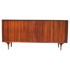 Retro Tambour Door Credenza in Walnut by Glenn of California