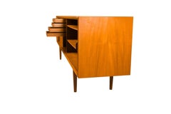 Tambour Door Credenza Sideboard Svend a. Larsen Danish Modern Teak