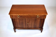 Tambour Door French Empire Style Cherry Server Cabinet Console Table by Kindel