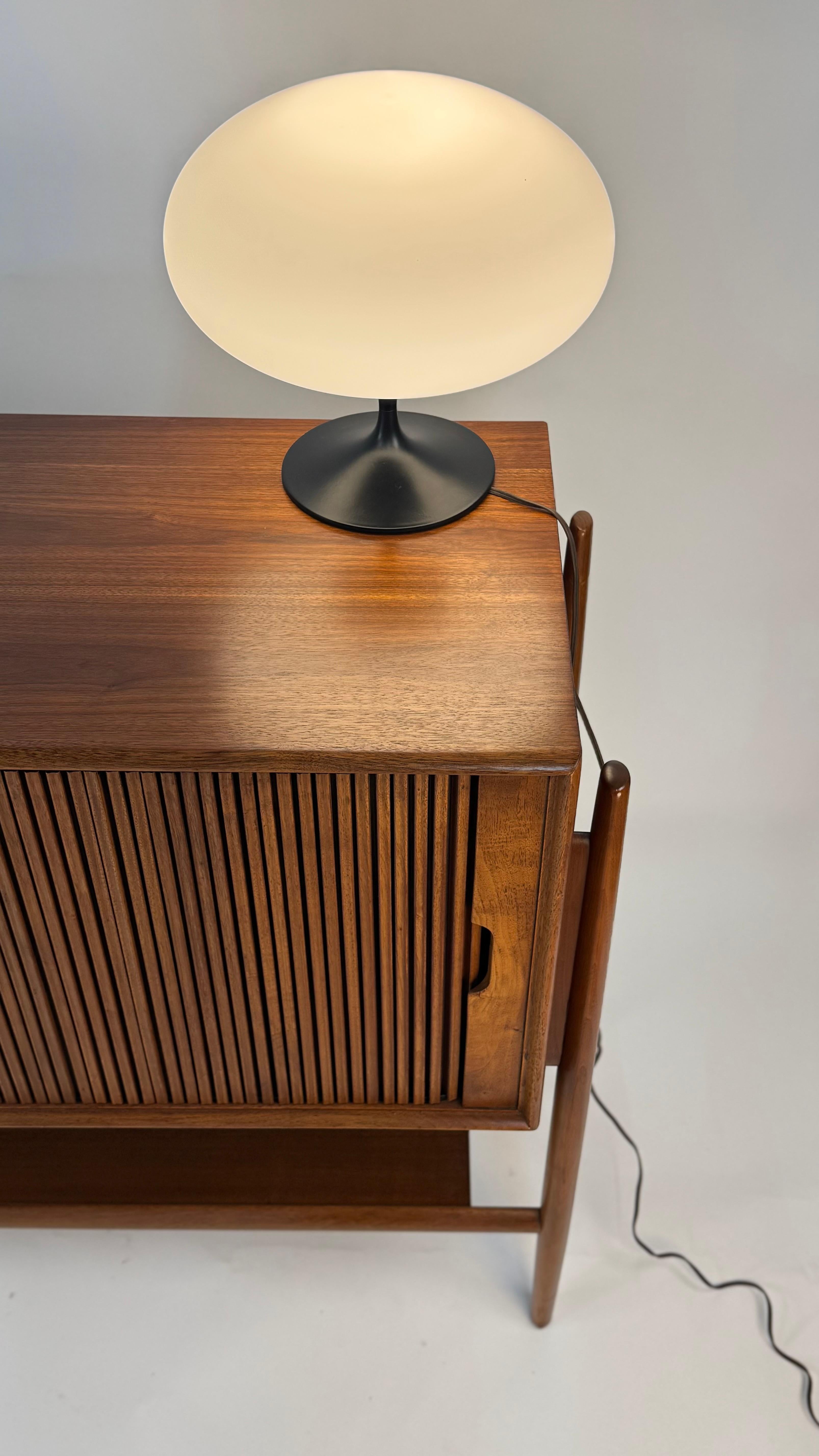 Mid-Century Modern Tambour Door Parallel Credenza for Drexel by Barney Flagg For Sale