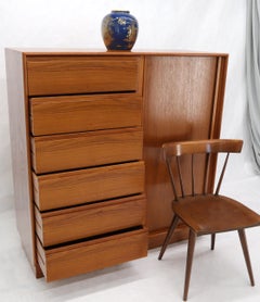 Tambour Tür neben Tür 13 Schubladen Große Teakholz Herrenkommode Kommode Schrank