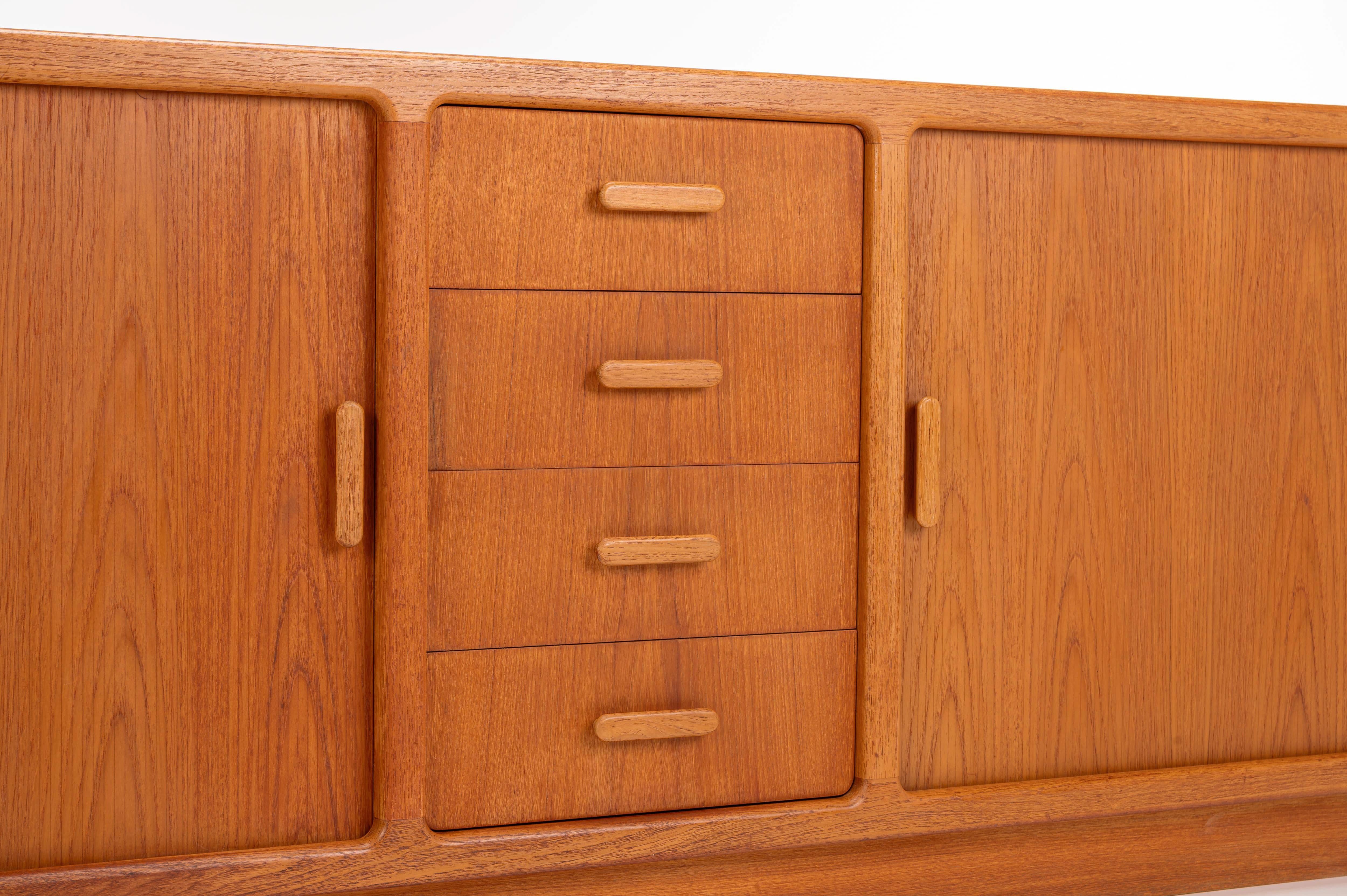 Tambour door sideboard by Johannes Andersen for C.F.C. Silkeborg, Denmark For Sale 4