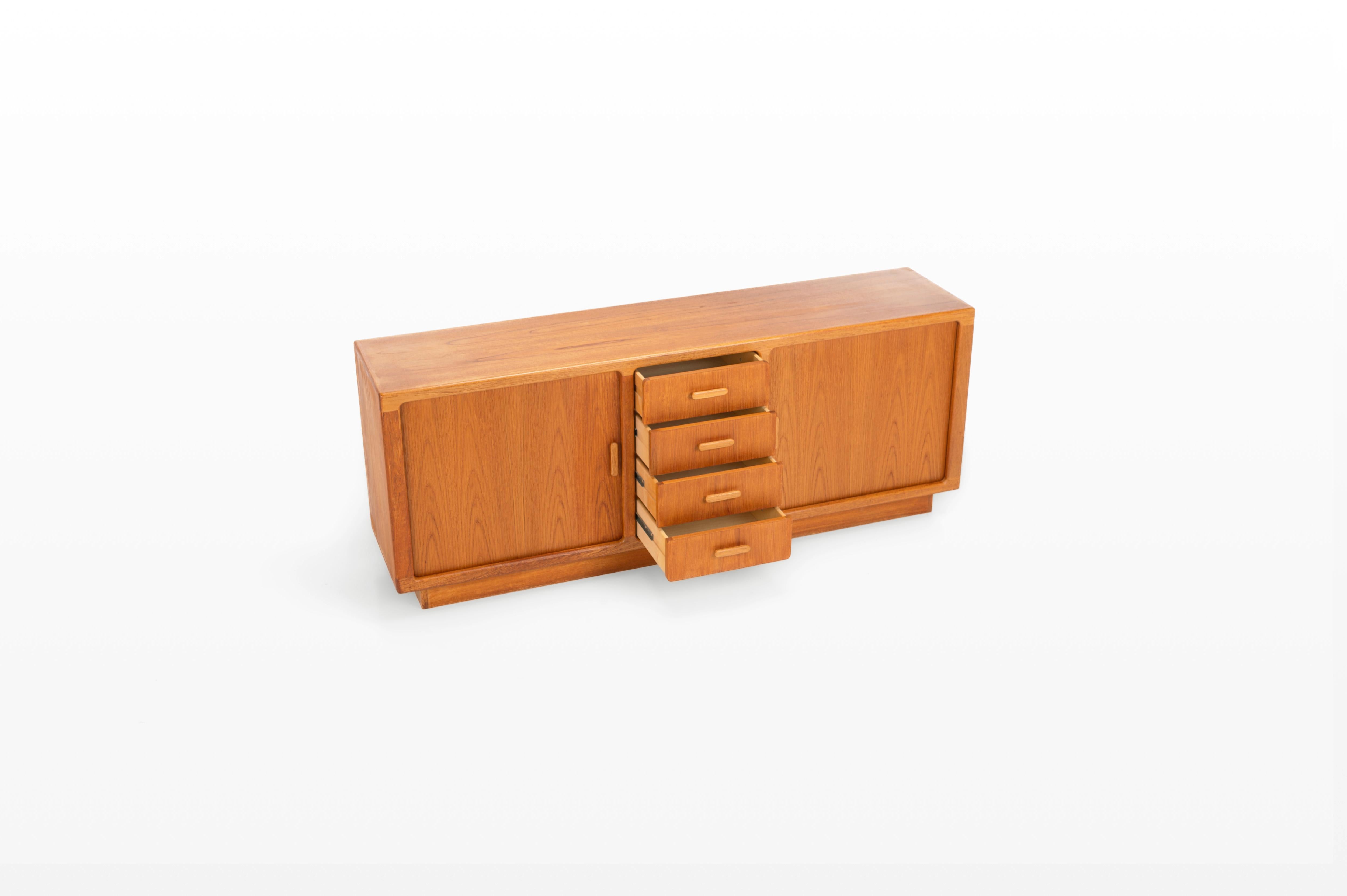 Scandinavian Modern Tambour door sideboard by Johannes Andersen for C.F.C. Silkeborg, Denmark For Sale