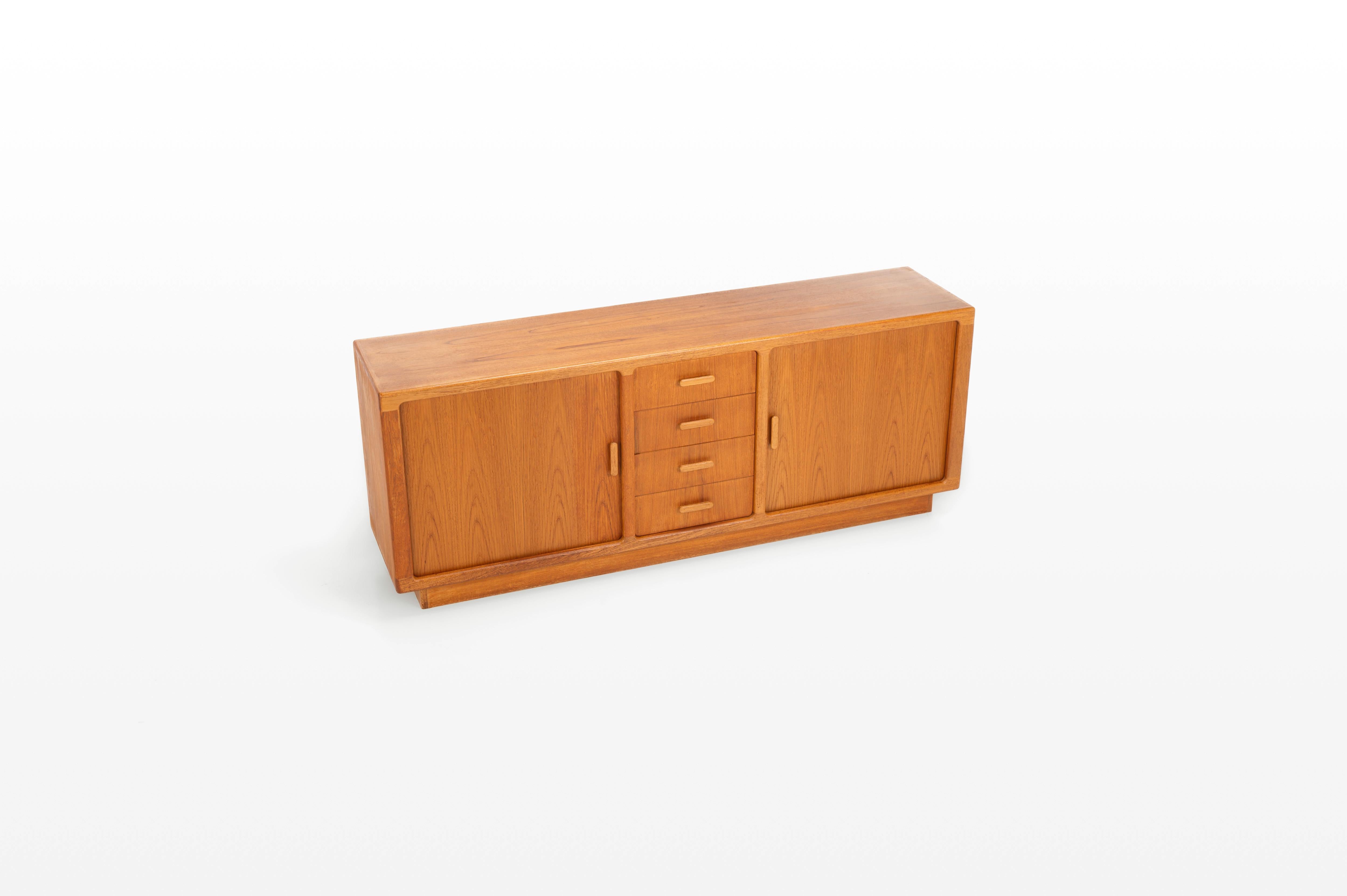 Danish Tambour door sideboard by Johannes Andersen for C.F.C. Silkeborg, Denmark For Sale