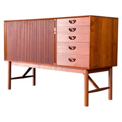 Tambour Door Sideboard in Teak by Peter Hvidt & Orla Mølgaard Nielsen
