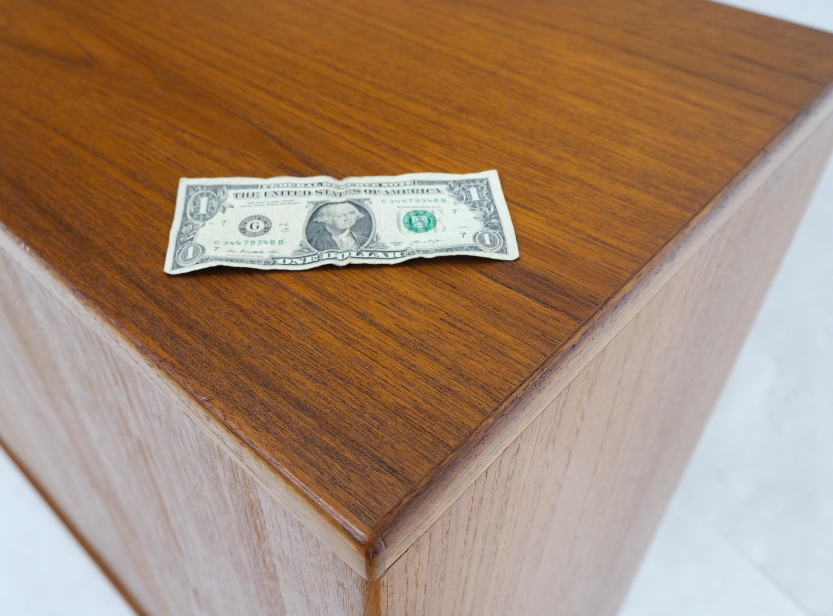 Tambour Doors 12 Deep Drawers 3 Shelves Danish Teak Mid-Century Modern Credenza For Sale 9