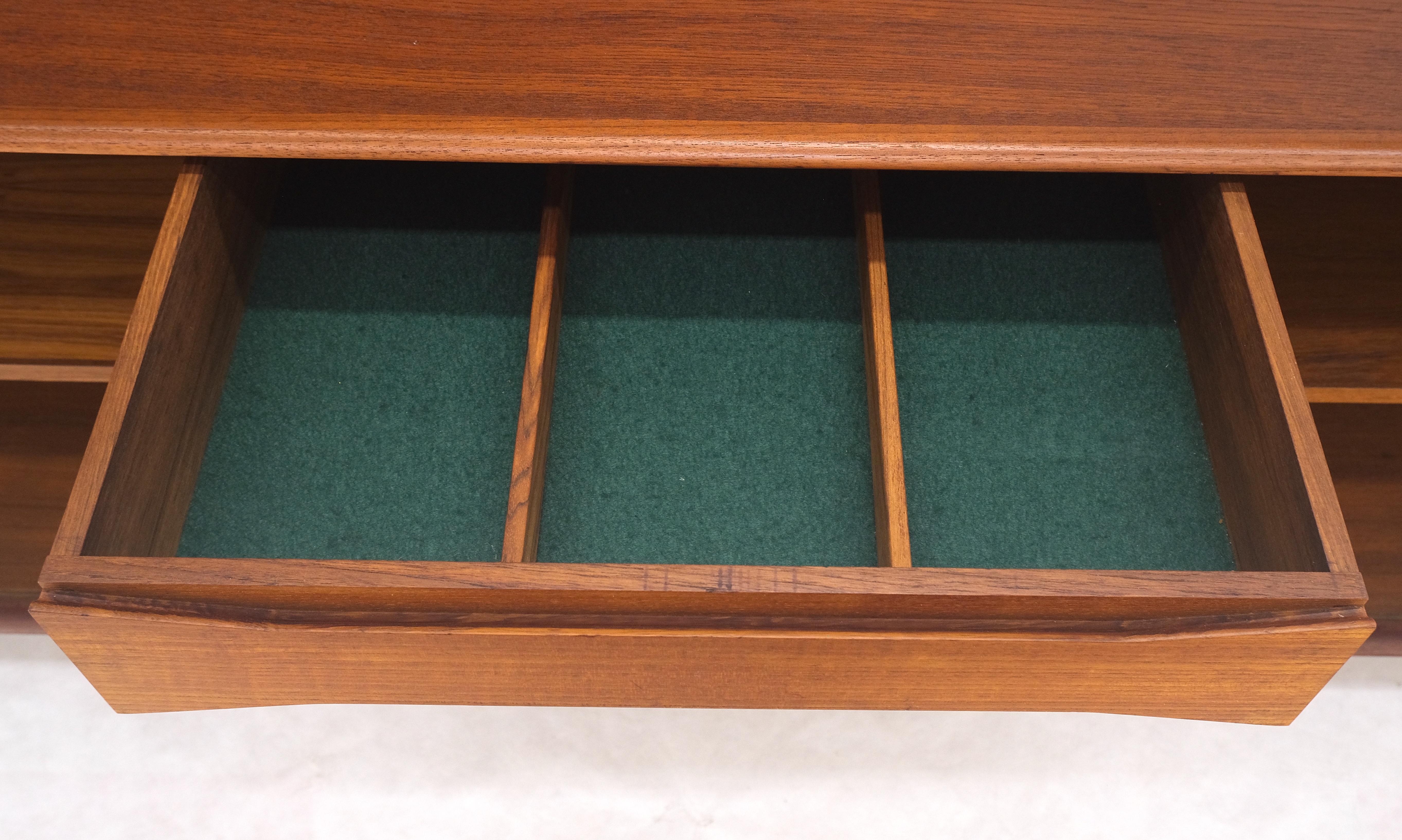 Tambour Doors Early Danish Mid Century Modern Long Credenza Dresser MINT! 2