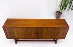 Tambour Doors Rosewood Danish Mid-Century Modern Long Credenza Buffet Dresser