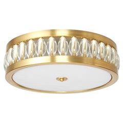 Tambour Flush Mount with Oval Beads by David Duncan