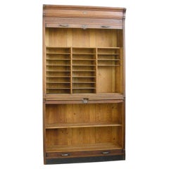 Antique Tambour Front Cabinet by Hinrich Zeiss, Circa 1910