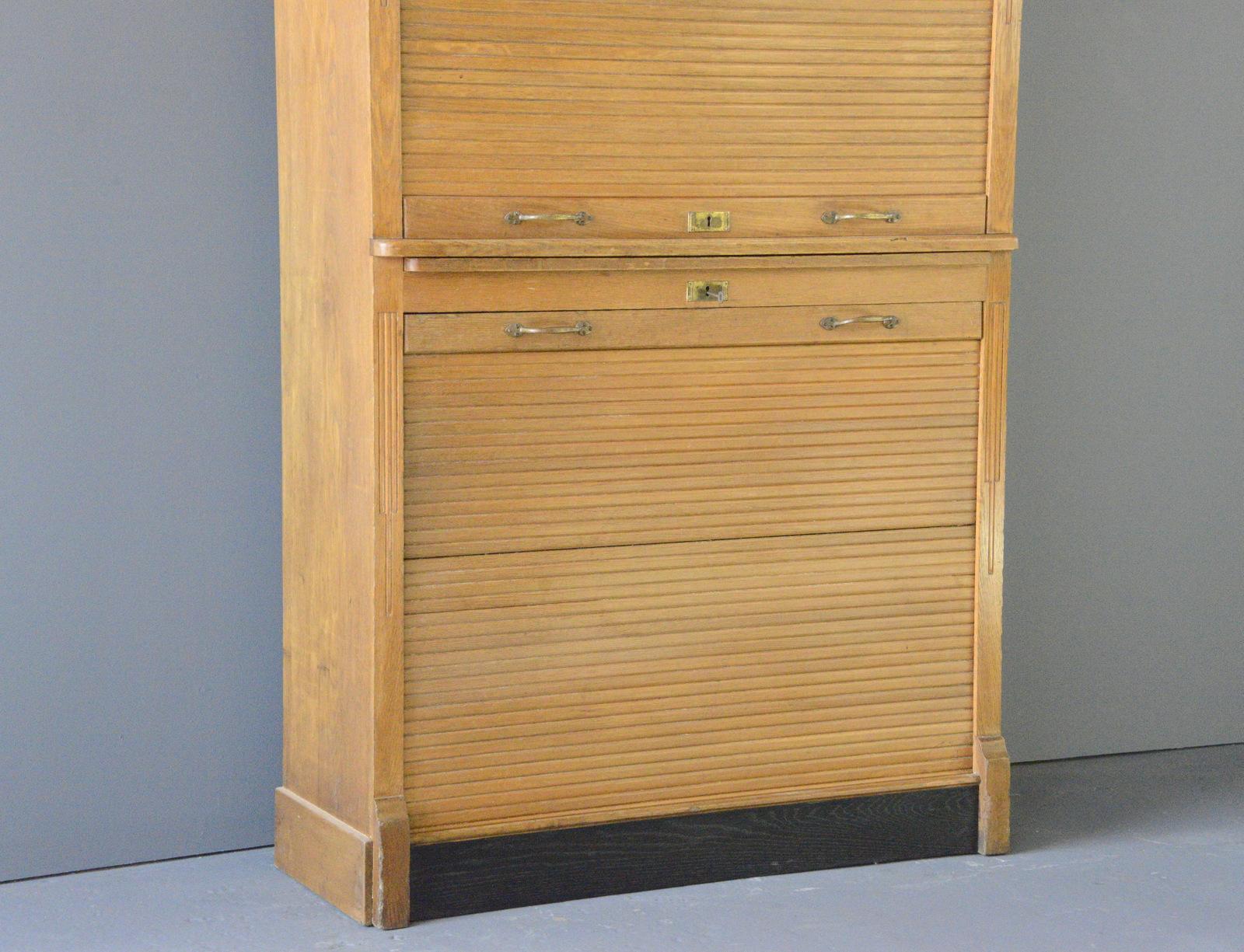Swiss Tambour Fronted Cabinet, circa 1920s