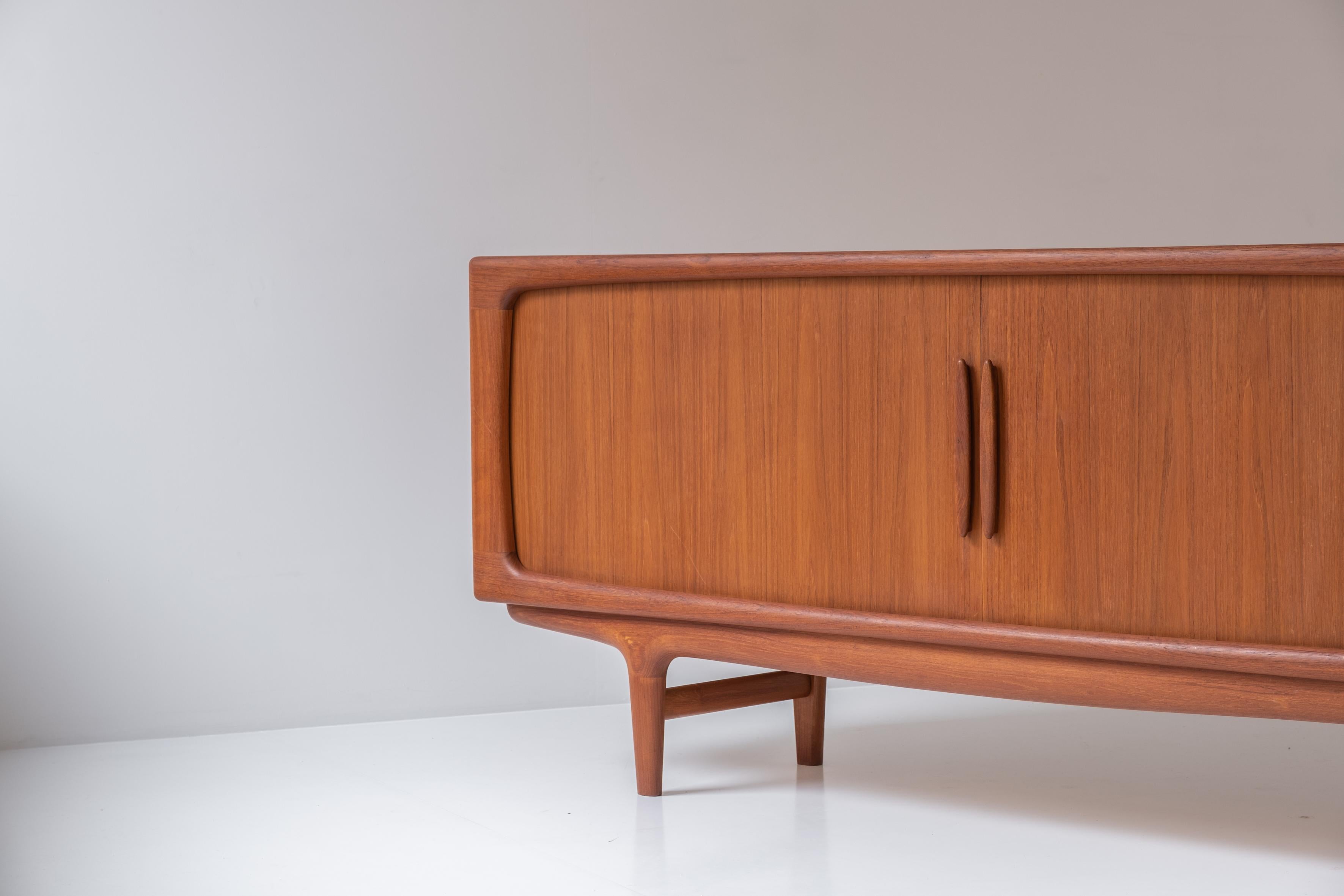 Tambour Sideboard in Teak by Johannes Andersen for Falster, Denmark 1960s 1