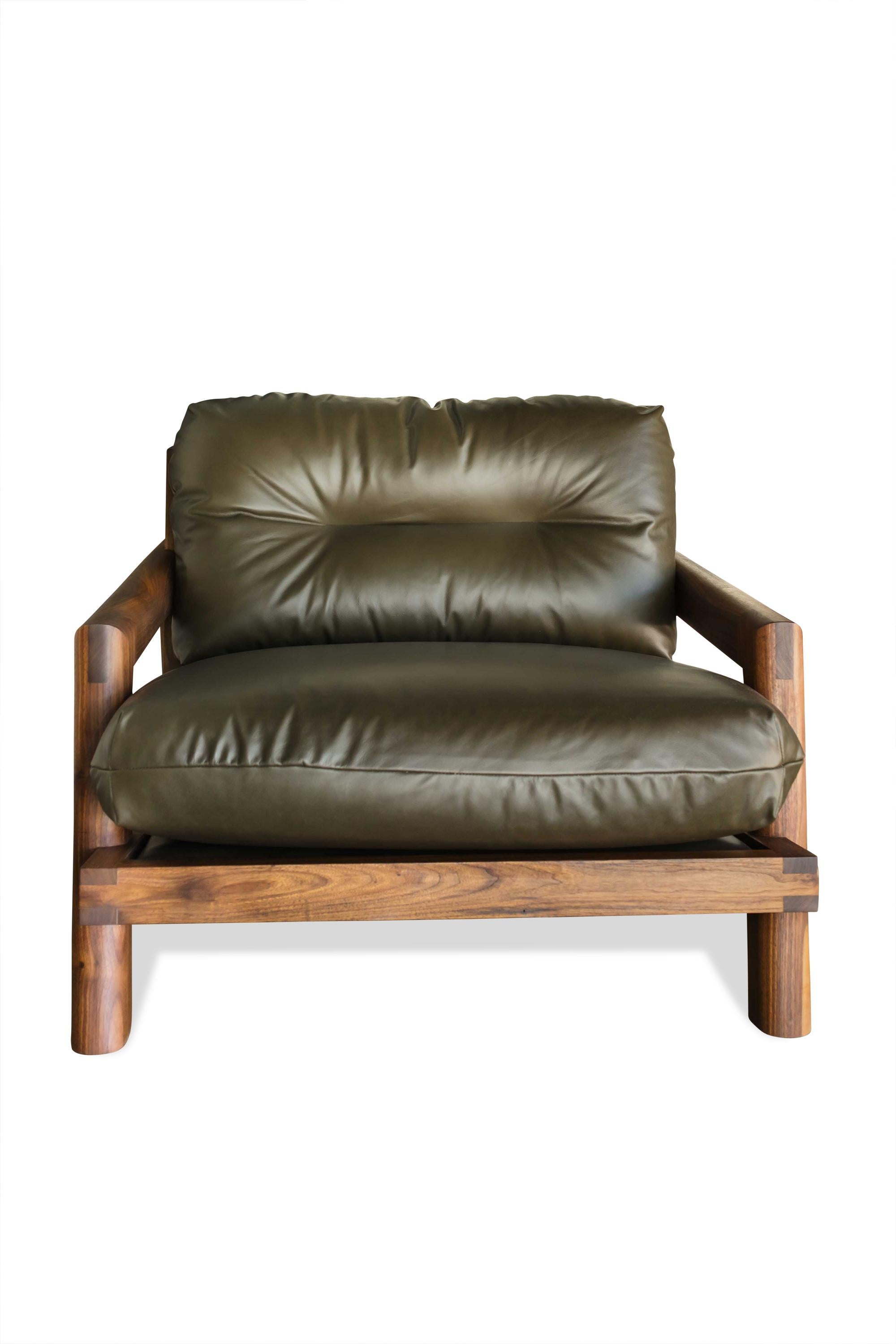 Leather TAMBU Lounge Chair For Sale