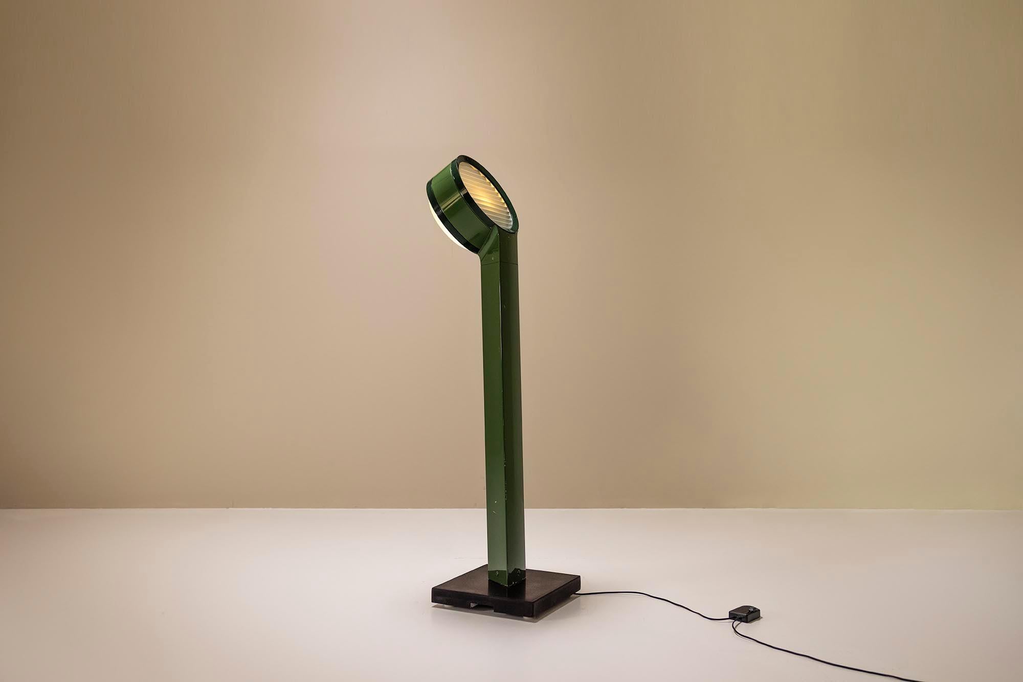 Post-Modern Tamburo Floor Lamp in Metal and Glass by Tobia Scarpa for Flos, Italy 1970s