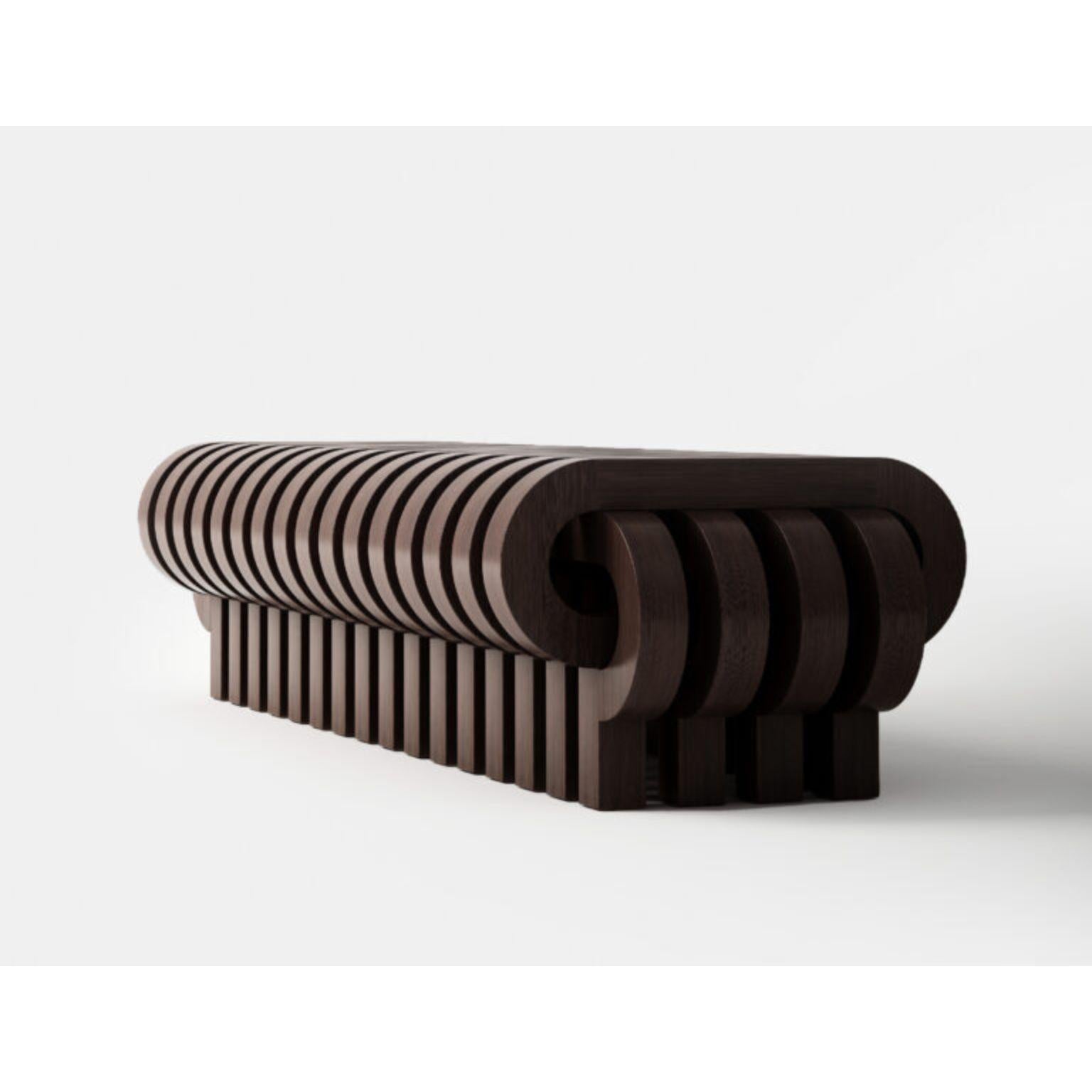 Tamga Wenge Bench by Tolga Sencer In New Condition For Sale In Geneve, CH