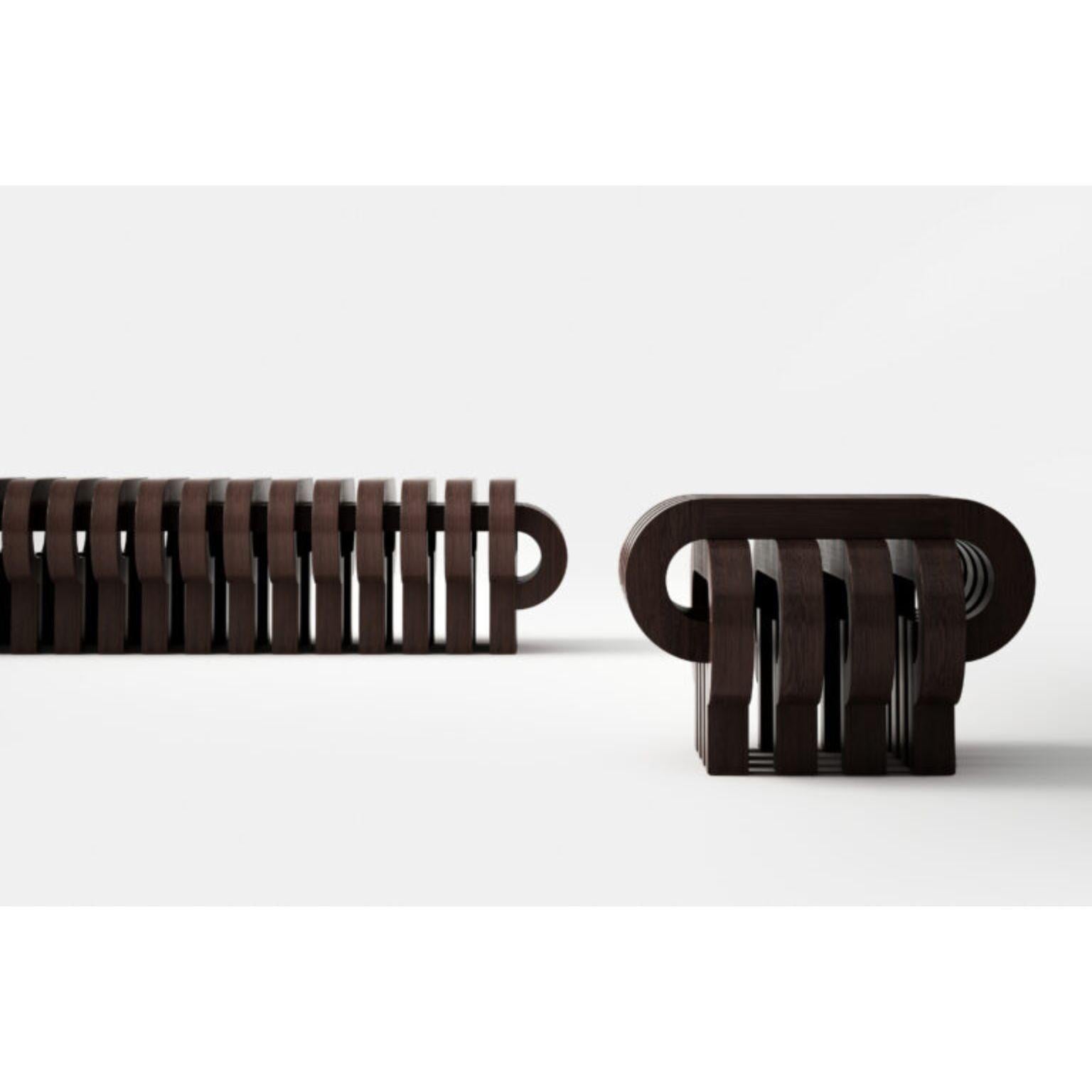 Contemporary Tamga Wenge Bench by Tolga Sencer For Sale